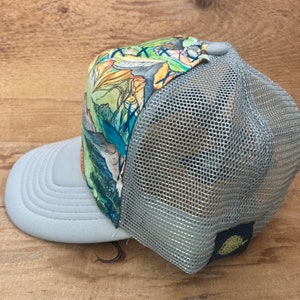 Mountain Range painted Art Toddler Trucker Blowfish Hat image 2