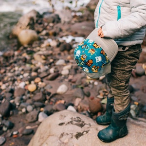 Mountain Range painted Art Toddler Trucker Blowfish Hat image 3