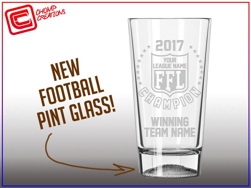 Custom Fantasy Football Trophy Glass Engraved with Your Etsy