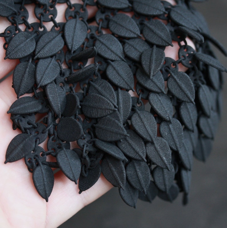 3D Printed Black Fabrics with Geometric Texture image 3