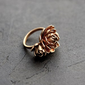 Lotus Flower Ring - 3D Printed