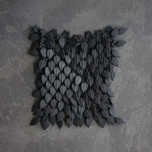 3D Printed Black Fabrics with Geometric Texture image 2