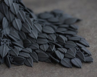 3D Printed Black Fabrics with Geometric Texture