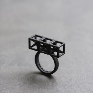 MINUS PUZZLE 3D Printed Ring, Contemporary Modern Design, Wearable Art