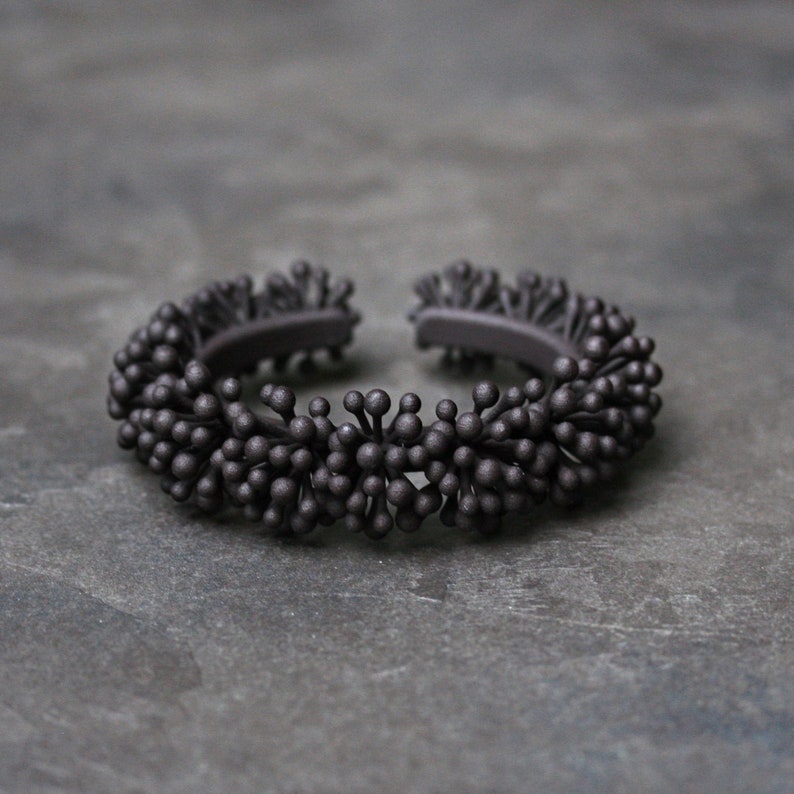 3D Printed Black Berry Bracelet Black