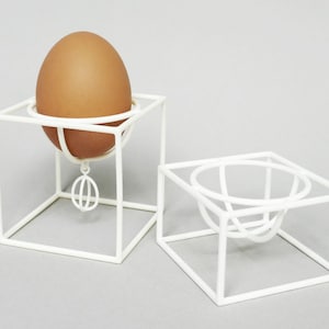 Cube egg cups a set of two 3D printed image 2