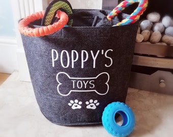 Personalised dog/pet storage toy basket trug - toys - blankets - dog - trug - personalised dog pet - 6 designs - dog gift - dog toy storage