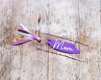 Personalised book mark with colour splash theme - 15cm acrylic - choose colours -xmas gift- gift - book lover - mothers day - birthday