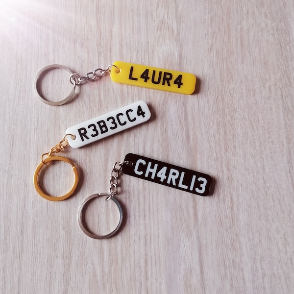 Number Plate Keyring Etsy UK