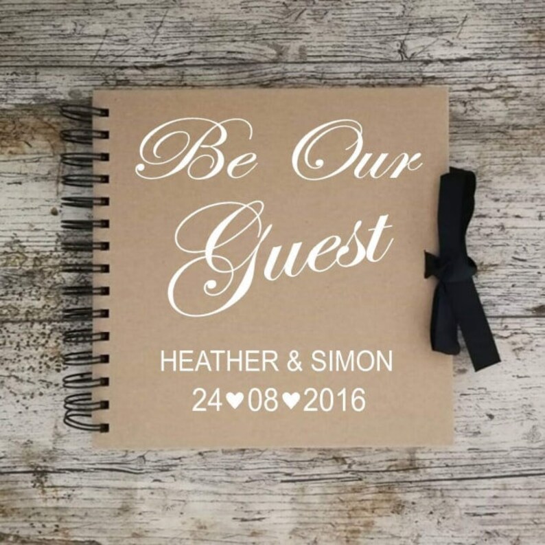 Be Our Guest wedding scrapbook,memory book,personalised,guest book,memories,stories,letters,photo book,newlyweds,couple,love,gift