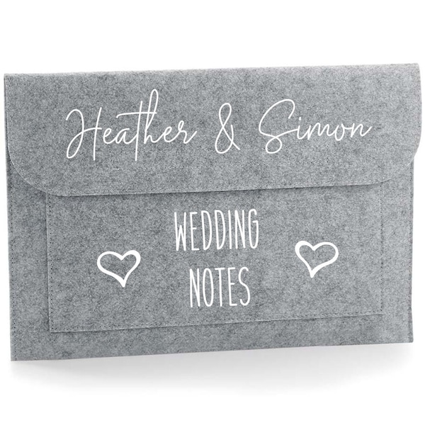 Personalised wedding notes folder - wedding planning ideas- wedding notes-folder-wedding planning-organised wedding notes gift engagement