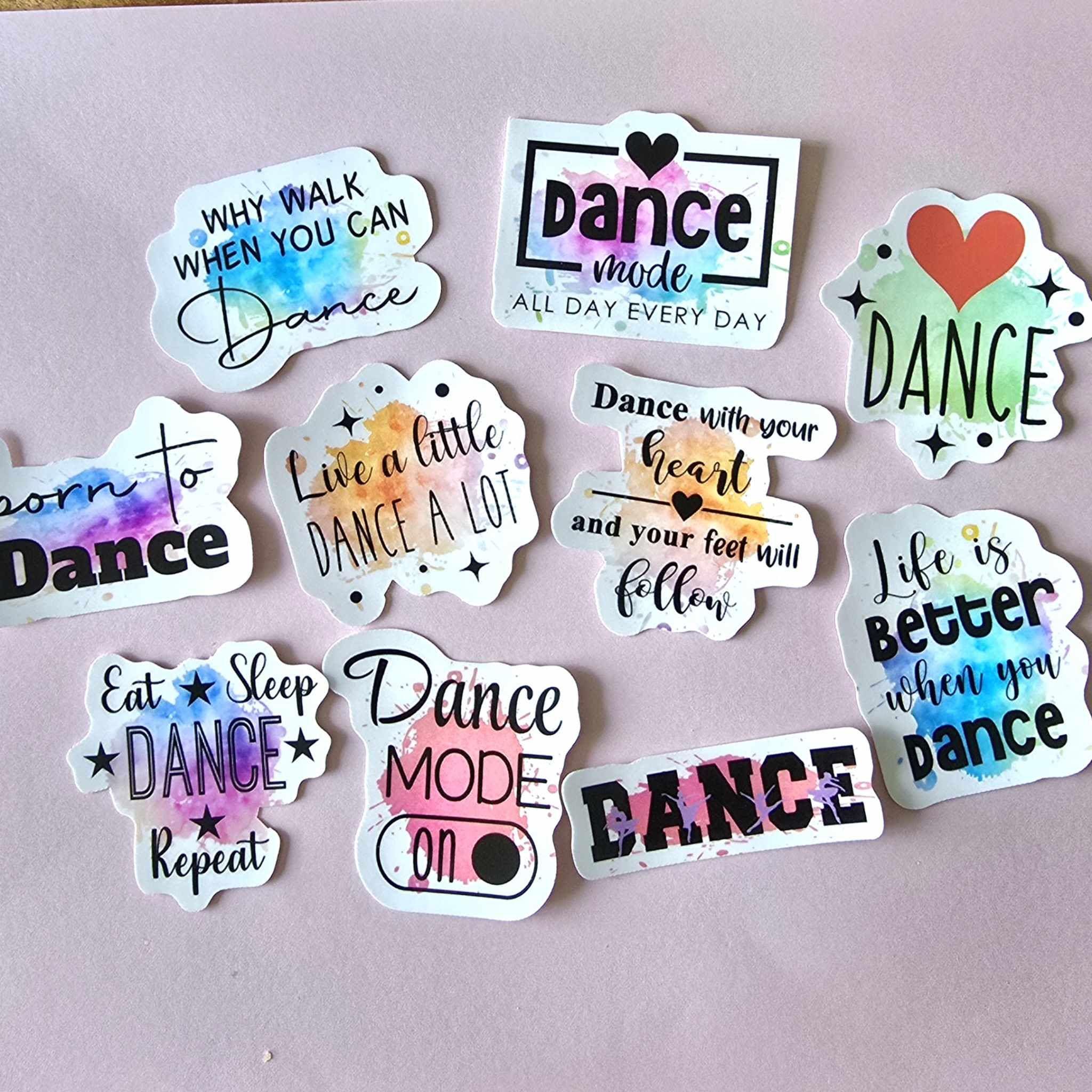 Dance Stickers X 10, Dance Theme, Love to Dance, Dance Mode, Novelty ...