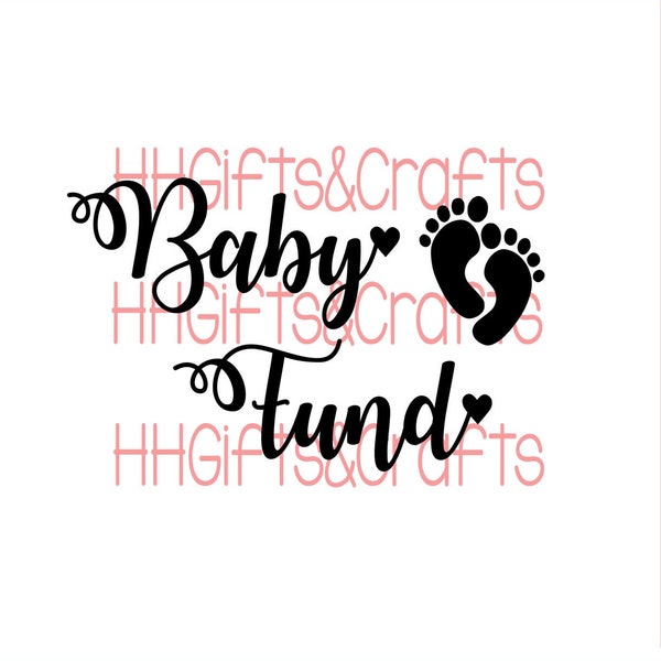 Baby Fund (feet) Vinyl Transfer Decal for frames/money box frames/ikea ribba frame/savings/new baby fund/baby saving/new parent