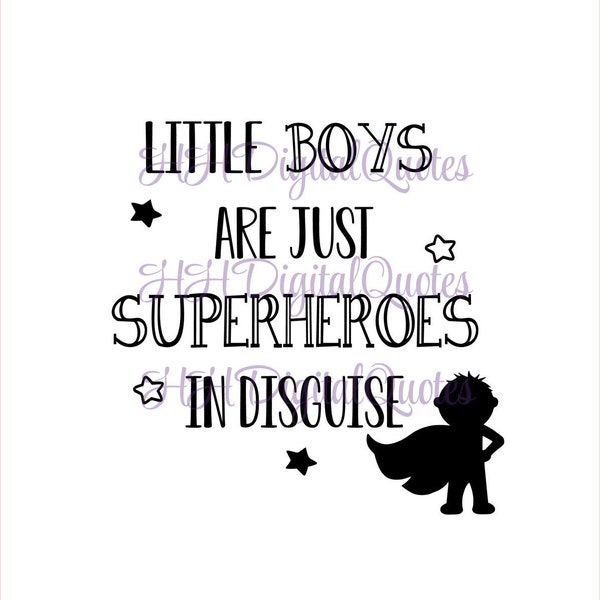 Little Boys/Girls are just superheroes in disguise -  Vinyl Transfer Decal for frames/ikea ribba frame/plaques/bedroom/child/