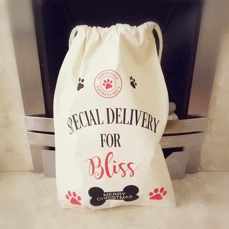 Personalised pet/dog Christmas sack/bag fur baby Christmas/3 Etsy