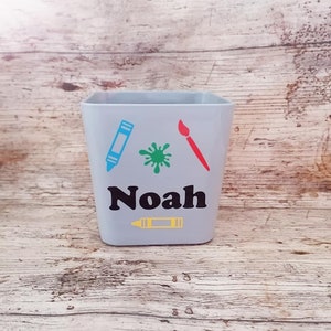 Personalised pencil/craft/painting brushes pot - gift/birthday/bedroom/kitchen/ choice of 2 designs - personalised storage