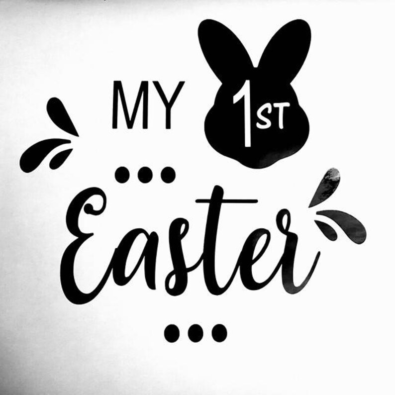 Easter vinyl 'My 1st Easter' vinyl bunny head Etsy