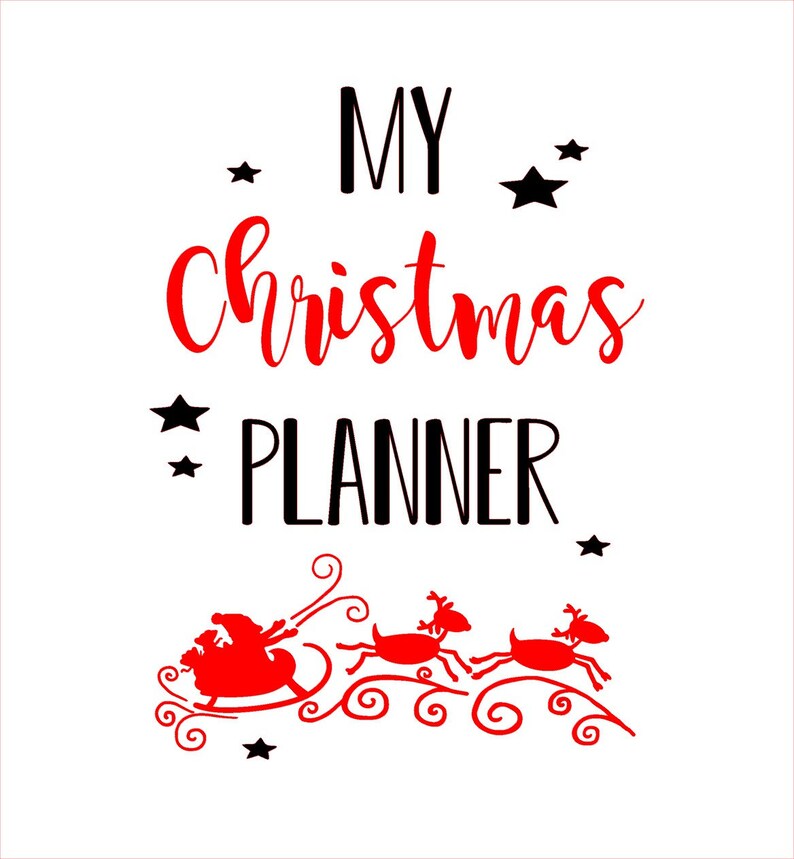 Christmas Planner A5 notebook - 4 designs - notes for christmas gifts/dinner ideas/hand finished image 2