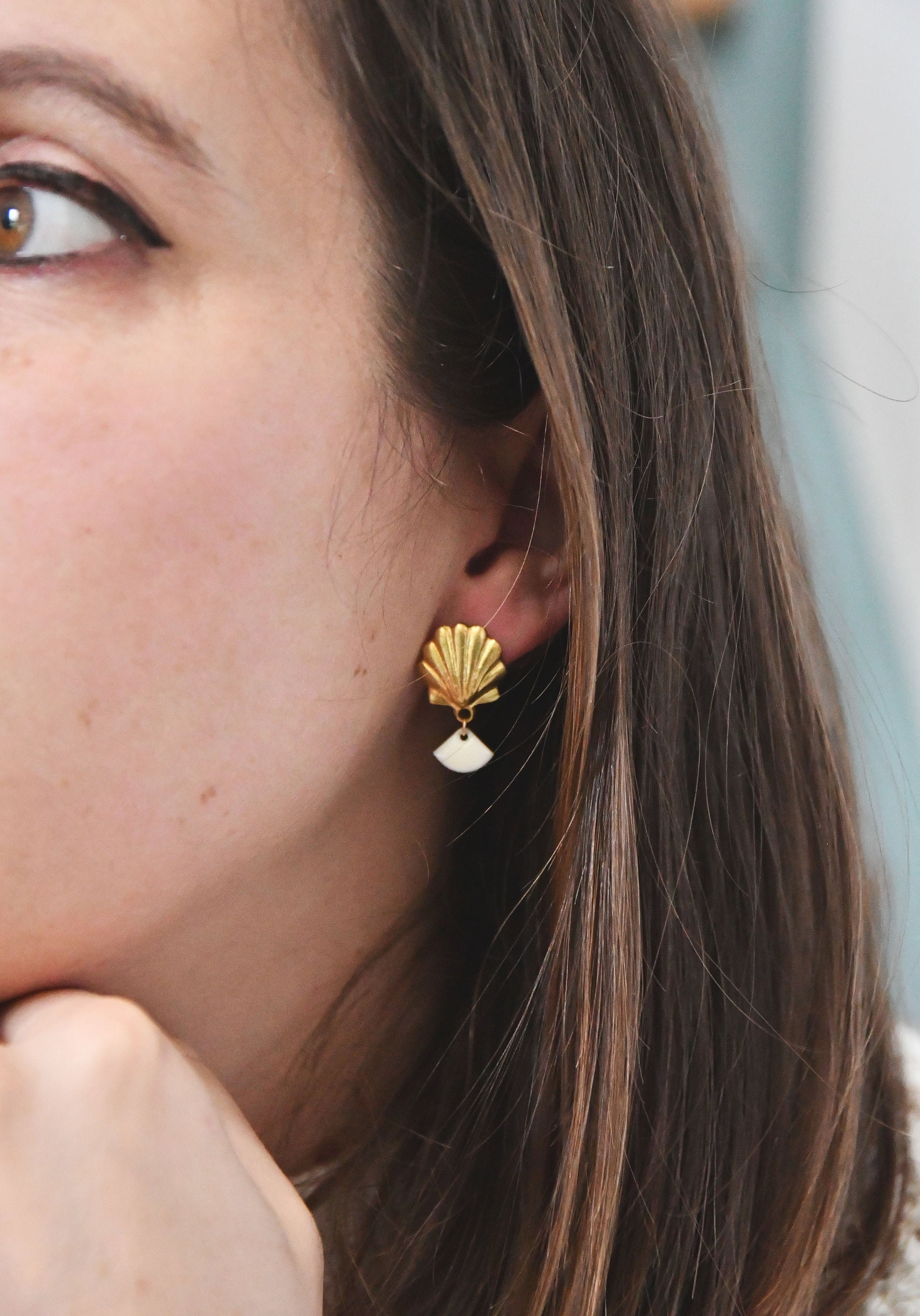 Earrings Shell And Crustacean Etsy Ireland