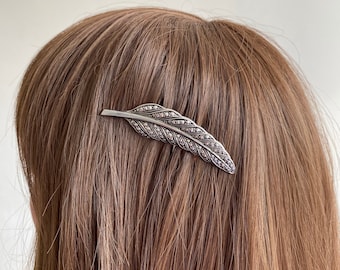 Leaf Vintage Hair Comb: Antique Vintage Silver and Clear Marcasite Leaf Wedding Costume Hair Comb Hair