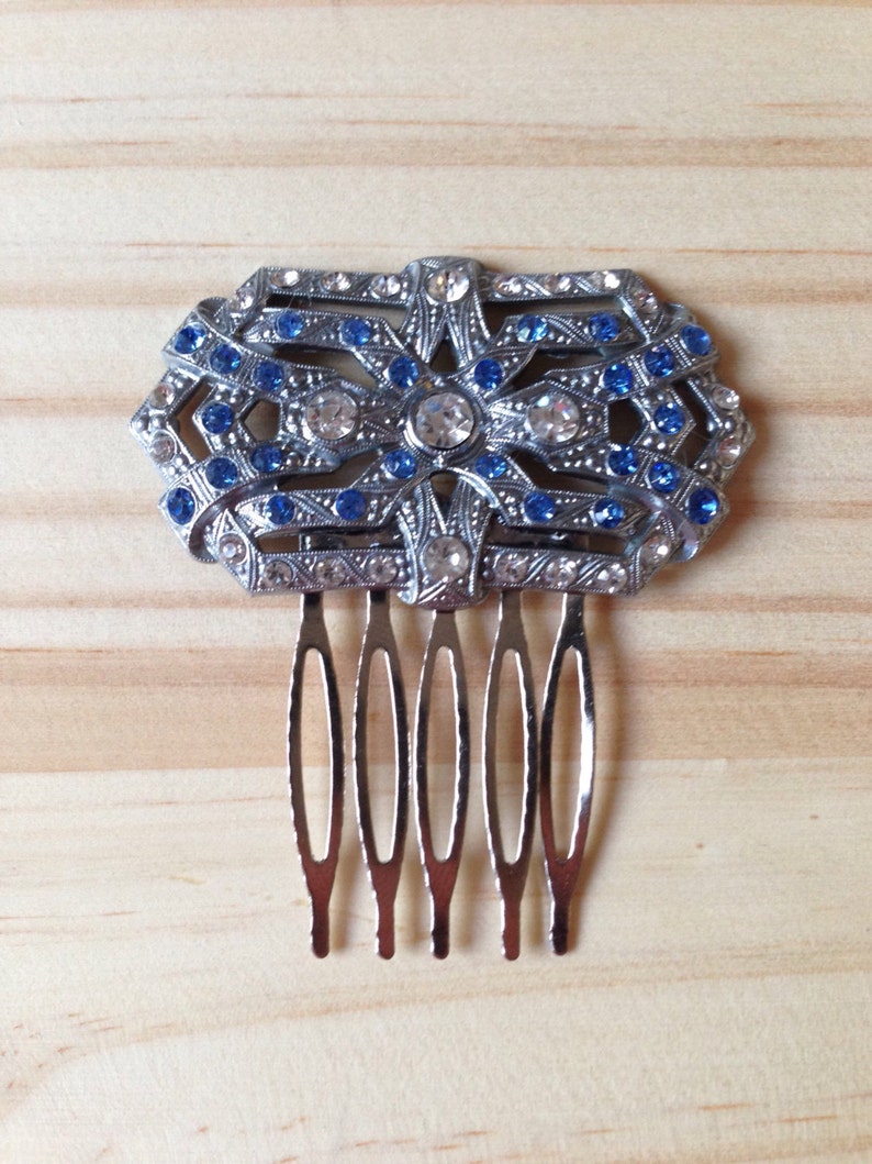 Art Deco Hair Comb Vintage Diamante Bridal Wedding Comb Etsy UK