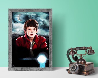 Elliott - E.T. The Extra-Terrestrial Watercolor Painting Poster Print