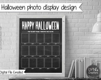 halloween pictures - happy halloween - display for pictures - halloween photo keepsake - halloween decor - costume photo display - printable