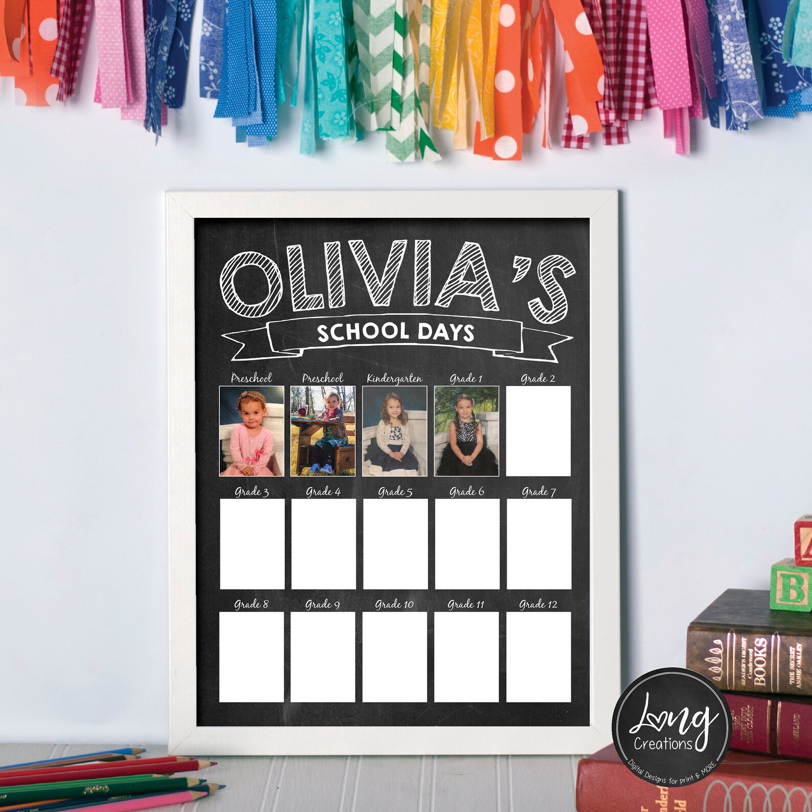 School Pictures School Days Display for Kids School - Etsy