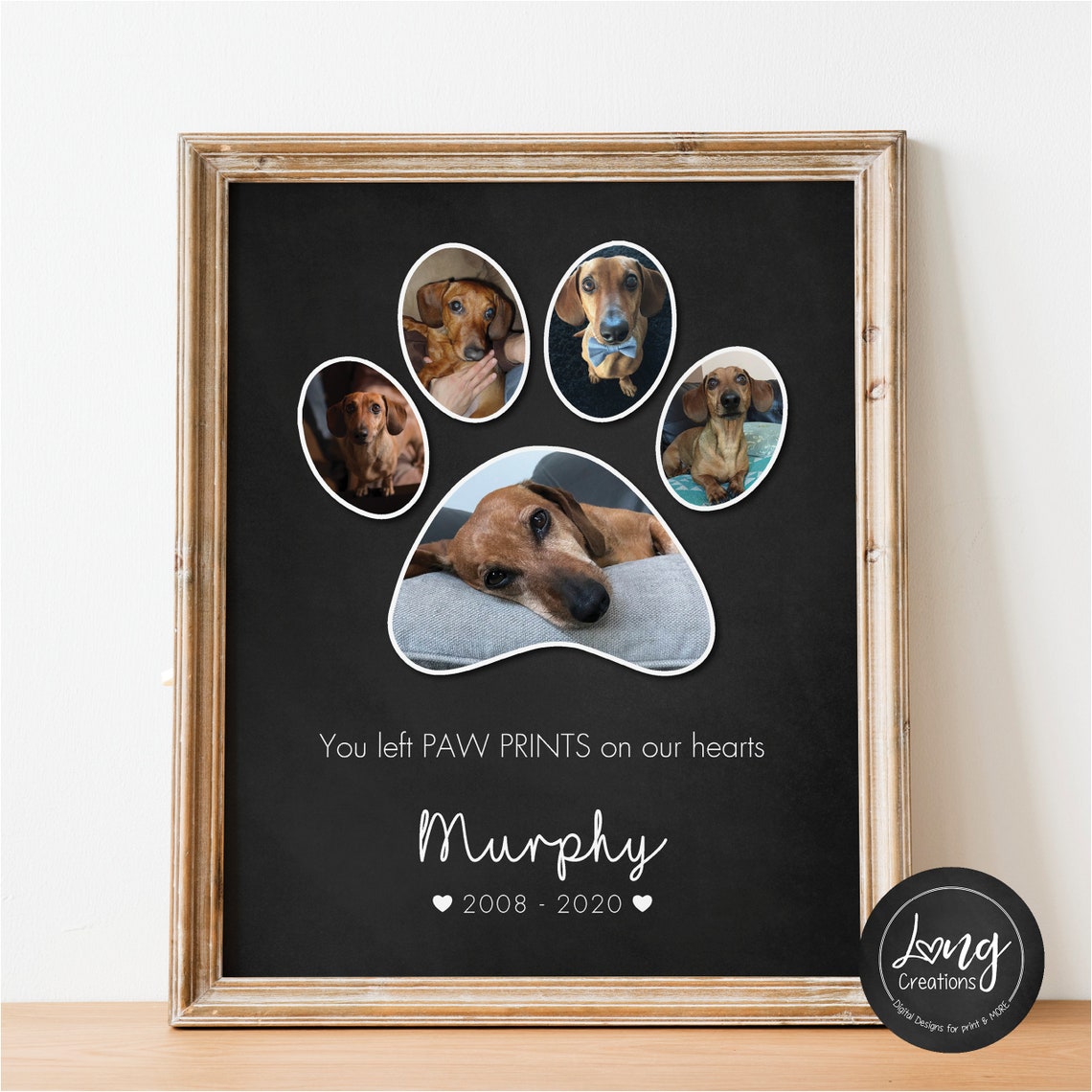 Custom pet memorial dog / cat loss gift Pet Bereavement Etsy