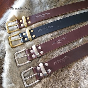 1.25&quot; (34mm) Full Grain Cow Leather Belts - 4mm thick.