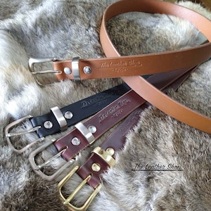 1" Wide Full Grain Cow Leather Belts - 4mm thick.