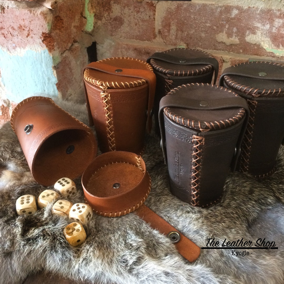 Zilch / Yahtzee / Farkle Dice Game Leather Cup Sets Genuine Etsy