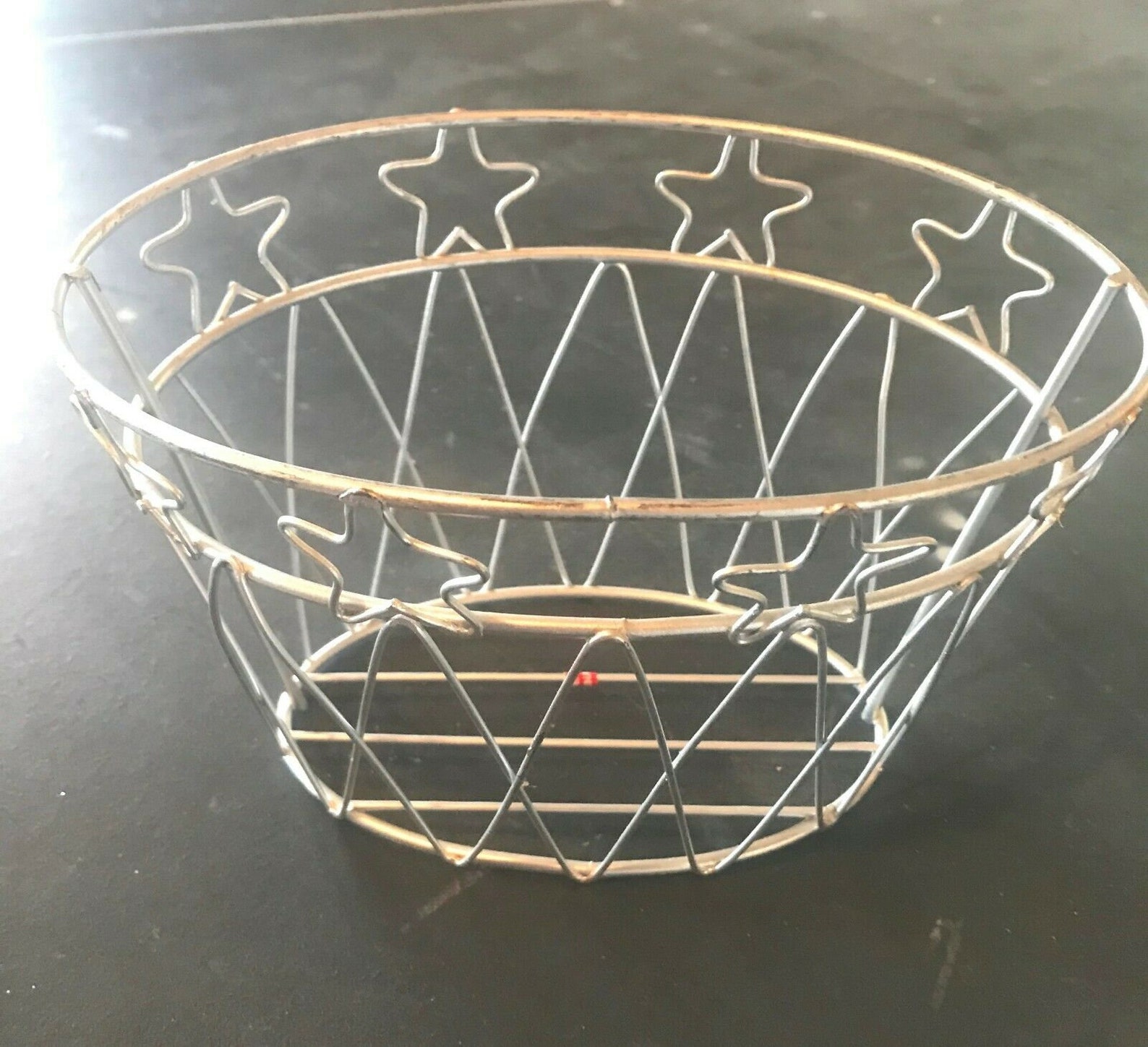 Multi Use Silver Metal Basket Oval 8 X 6 X Etsy