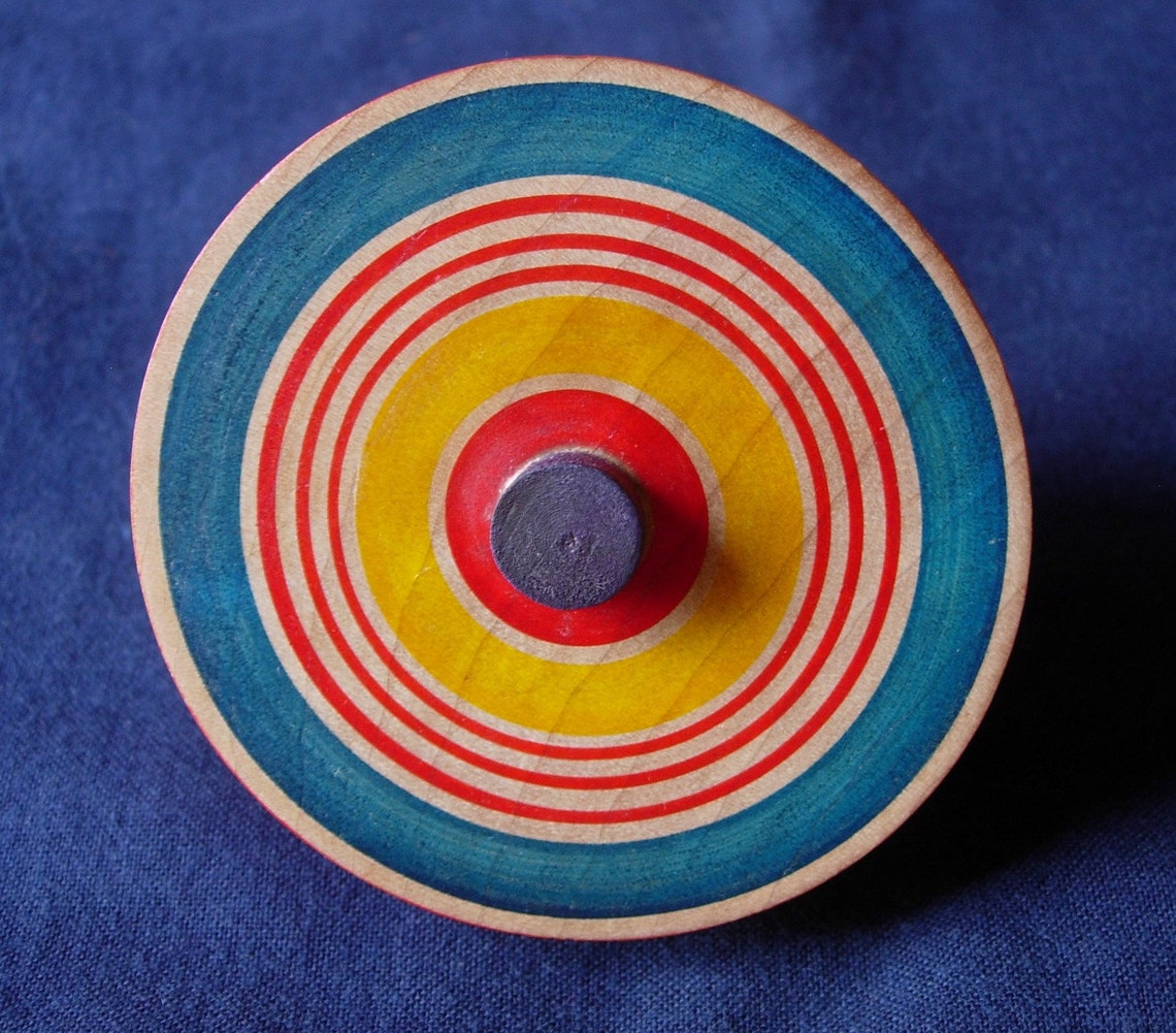 Koma Japanese Spinning Top vintage traditional wooden toy Etsy