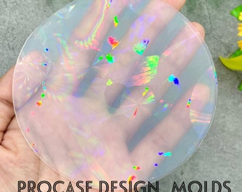 Holographic inlay mold(3.5"), Silicone mold, Resin mold, Silicone mold for resin, silicone mold, resin coaster, holographic mold, holo
