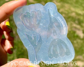Tulip Earring Mold | Resin Jewelry Mold | Polymer Clay Molds | Jewelry Making | Flower Silicone Mold for UV Resin  Earring Mold