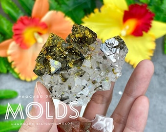 Crystal cluster mold #2, Geode mold, crystal mold, chunk silicone mold, crystal mold, resin crystal mold, resin mold, silicone mold