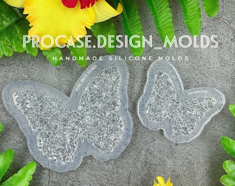 Druzy butterfly mold, Silicone mold, Resin mold, Shiny mold, Resin craft, Silicone mold for resin, craft tags, tag, druzy mold