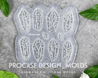 Crystal silicone mold, Resin mold, Shiny mold, Resin craft, Silicone mold for resin, earring mold, earrings mold, jewelry mold, druzy mold