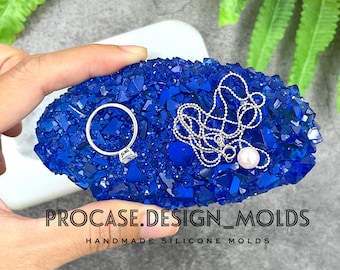 Crystal cluster mold #3, Geode mold, crystal mold, chunk silicone mold, crystal mold, resin crystal mold, druzy mold
