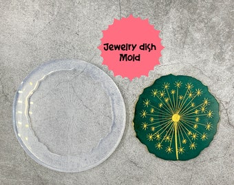 Dandelion jewelry dish mold (small) perfect for jewelry dish, flower mold, jewelry dish mold, silicone mold, Silicone mold for resin