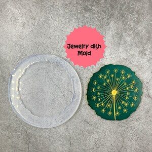 Dandelion jewelry dish mold (small) perfect for jewelry dish, flower mold, jewelry dish mold, silicone mold, Silicone mold for resin