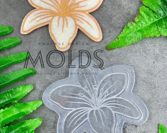Lilly mold 4.5 inch(Small), Silicone mold, Resin mold, Shiny mold, Silicone mold for resin, Flower silicone mold, Jewelry dish mold