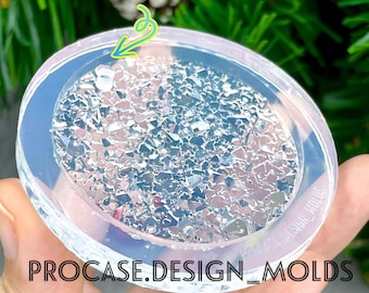 Druzy round mold(2 inches) , Silicone mold, Resin mold, Shiny mold, Silicone mold for resin, silicone mold, druzy mold, crystal mold,