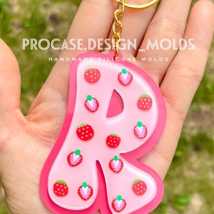 Funky Alphabet Mold for Making Resin Keychains | Letter Silicone Molds ...