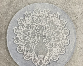 Etched mandala peacock coaster(4.5 inches),Silicone mold, Resin mold,Shiny coaster mold,Silicone mold for resin, coaster mold, Pracock mold,