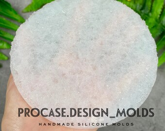 Druzy texture silicone mold size 5 inches(#2), inside mold, Druzy, druzy mold, druzy silicone mold, crystal mold,crystal texture, Druzy