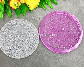 Druzy texture silicone mold size 5 inches(#1), inside mold, Druzy, druzy mold, druzy silicone mold, crystal mold,crystal texture, Druzy