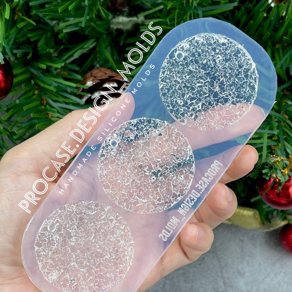 Round druzy mold, Silicone mold, Resin mold, Shiny mold, Resin craft, Silicone mold for resin, craft tags, tag, druzy mold