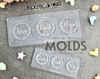 Love,Faith Hope tags mold, Silicone mold, Resin mold, Shiny mold, Resin craft, Silicone mold for resin, craft tags, tag, Blank tag, Gift tag